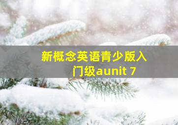 新概念英语青少版入门级aunit 7